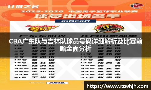 K1体育CBA广东队与吉林队球员号码详细解析及比赛前瞻全面分析